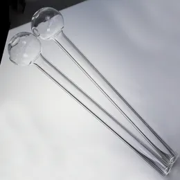 Clear transparent 6.5 Inch(16.5cm) Glass Water Pipe Bubbler Pyrex Oil Burner clear Glass Oil burner Smoking Water Hand Pipe