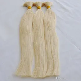 CE certificated 100g per bundle 300gr without weft Blonde 613 Color Unprocessed Top Quality Indian Peruvian Brazilian Human Hair Bulk