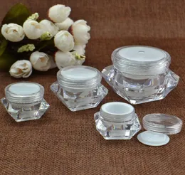 5g 10g 15g Diamantform Cream Box Acrylic Diamond Cream Bottle Plast Makeup Packing Cream Jars Kosmetisk Förpackning Sn2618