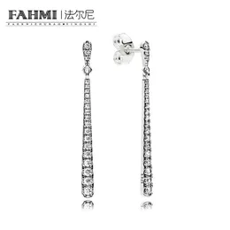 Fahmi 100% Sterling Silver 1: 1 Glamour 296351CZ Strzelanie Stars Wiszące Kolczyki Oryginalne Kobiety Wedding Moda Biżuteria 2018 Prezent