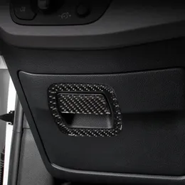 Carbon Faser Fahrersitz Lagerung Box Schalter Panel Dekoration Abdeckung Aufkleber Trim 2 stücke Für Audi A4 B9 2017-19 innen Zubehör
