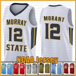 ゴールドJA 12 Morant Murray State Racers University Jerseys 35 Kevin Jarrett 23 Culver Durant Ncaa Colorge Basketball Jersey