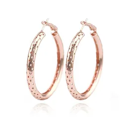 Fashion-Little Holes Hoop Kolczyki Dla Kobiet Western Hot Sprzedaż Proste Klub Nightclub Huggie Earring Przesadzonej Biżuterii 2 Kolory Złoty Róża Złoto