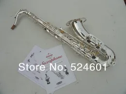 SUZUKI Bb Tenor Saxophone Surface Silvering Plated Brass Sax B Flat Musical Instrument with Case Mouthpiece Free Shipping