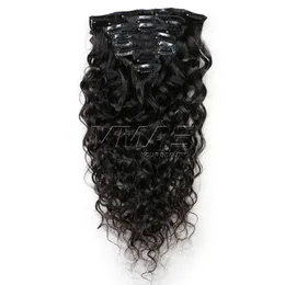 Klip Vmae w przedłużanie włosów fala wodna Peruwiańskie włosy od 12 do 26 cali naturalny kolor 120 g 140G 160G Virgin Human Hair Perming