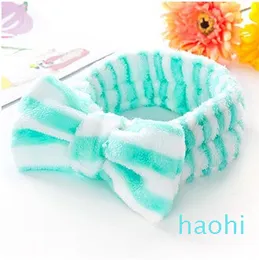 Wholesale-Women Cute Bow Knot Soft Hairband For Face Washing Head Wrap Sport Yoga Bathroom Headwear