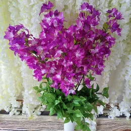 New arrive silk flowers Wedding Flowers Artificial Flower Decorative 100cm long purple white color silk Bougainvillea Speetabilis Flowe