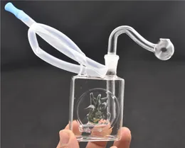 Glazen Bottelaar Oliebrander Waterpijp voor Dab Rigs Bongs Ash Catcher Waterpijp Roken Recycler Waterpijp met 10mm Mannelijke Glazen Oliebranderpijp