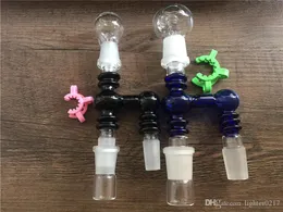 Buntes 14mm 18mm männliches weibliches Glasöl-Reclaimer-Kit mit Glaskuppel-Nagel-Keck-Clip für Wasserbongs Oil Dab Rig-Rohr