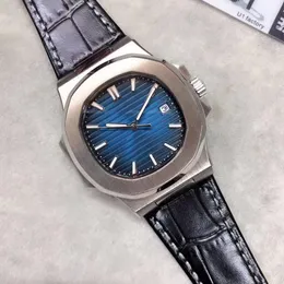 2019新しいトップメンズウォッチ透明バックU1ファクトリー動き刻まれたNautilus自動メカニカルステンレススチール男性の腕時計