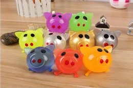 Decompression Pig Anti Stress Splat Ball Vent Zabawki Venting Ball Sticky Smash Water Ball Squeeze Toy Party Favor Ljjo7344