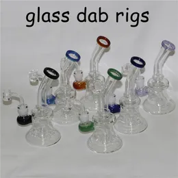 Tjock Bong Dab Rig Matrix Perc Hookahs Vattenrör Bongs Glasrör Olje Rigar Heady Bubbler Ash Catcher Wax Quartz Banger Bowl