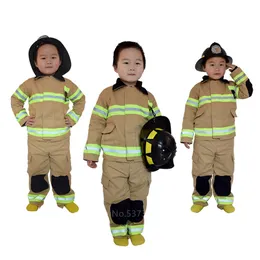 Kinderfeuerwehrmann Uniform Halloween-Weihnachtsparty Cosplay Kostüme Jungen Feuerwehrmann Sam Polizei Abnutzungs-Leistungs-Ingenieur Kleidung