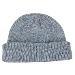 Fashion-Cold Hat Man Winter Warm Cap Koreansk version av gatan Stickning Ulllock Melon Läderhatt Utomhusvatte Hat Partihandel