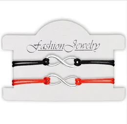 20st / 10Set Forever Love Infinity Armband för älskare Röd String Par Armband Kvinnor Mäns Önskar Smycken Gift