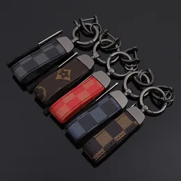 2020 Europe and America Style Key Chain with Leather Business Car Key Rings for Men Gift Fashion Classic Print Key Accessories