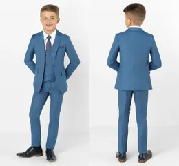 Abito Elegante Bambini - Completo Smoking Con Gilet, Per Feste E Matrimoni