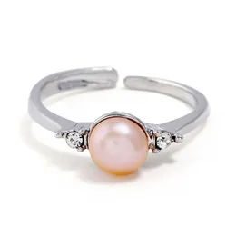 Partihandel-Japanska Ljus Smycken Super-raffinerad Enkel Fashion Ol Natural Freshwater Pearl Ring Lady