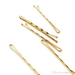 I capelli all'ingrosso di 5CM hanno ondeggiato le donne 50pcs/lot dei perni di capelli dell'oro della clip della presa del Barrette di Pin di Bobby a forma di U