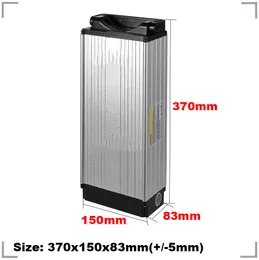 US Stock Aluminum Case Seat Tylna bateria Ebike 48 V 21AH LI Ion Battery Pack z 30a BMS + 3A ładowarką