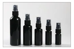 10 20 30 50 ml Svart Refillerbar fin dimma Sprayflaska Parfym Sprayerflaska Kosmetiska Atomizers Pet Spray Bottles Pump SN4199