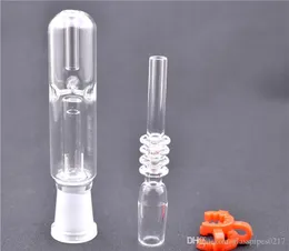 Billigaste 4.5in Micro NC Kit med 14mm 18mm Quartz Nail Tip Plastic Keck Clip Mini Glas Oljebrännare Rör Glas Oljebrännare Bong