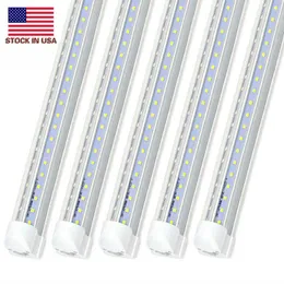 Stock in USA V-Shape 4ft 28W 6000K Przezroczysta pokrywa T8 Zintegrowane pojedyncze urządzenie Rurka Lekkie światło Garaż 2800 Lumens Workbench Light