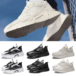 Ny ankomst 2020 Män Sneakers Black White Full Beige Dad Running Skor för Canvas Trainers Womens Running Shoes