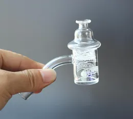 2021 Çekirdek Reaktör Banger ile Carb Cap ile Nargile Domeless Tırnak 25mm Kaseler 10mm 14mm 18mm Erkek Kadın Dab Bong Için 90 Derece Kova