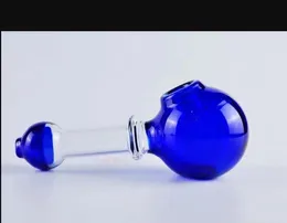 Blaue kugelförmige Glasutensilien, Großhandel Glasbongs Ölbrenner Glaspfeifen Wasserpfeife Bohrinseln Rauchen Kostenloser Versand