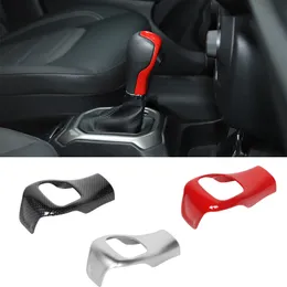 ABS CAR Block Head Cover T-Handle Shift Knob Shifter Decoration Trim for Jeep Renegade 2015 Auto Interior Accessories306p