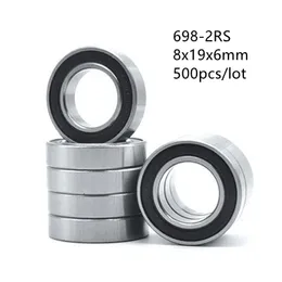 500pcs/lot 698RS 698-2RS 698 2RS RS 8*19*6mm Rubber sealed deep groove ball bearings bearing 8x19x6mm