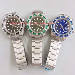 3 Kolor Najlepsza Jakość N Fabryka V7 40mm Diament Bezel 116618 116610 116619 Zegarki ze stali nierdzewnej ETA 2836 Ruch Automatyczny Zegarek Mens