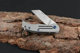 Handle Mini pequeno Keychain faca dobrável D2 cetim Lâmina TC4 liga de titânio EDC Canivetes New In Box Retail