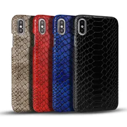 Cobra Imprimir Couro Vegan Vintage tampa traseira Python textura da pele telefone Shell para o iPhone 11 Pro Max XS 8 Plus Samsung S20 Nota 10