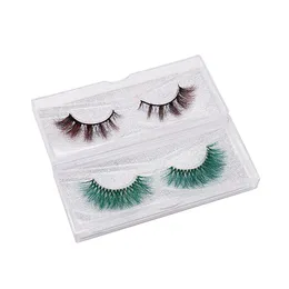 Ręcznie robione Kolorowe Mink 3D Włosy Rzęsy do Hallowmas Reusable Natural Long Fake Lashes 12 Modele Dostępne DHL za darmo