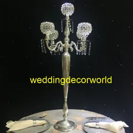 Nowy Styl Crystal Vase Centerpieces do dekoracji stołów weselnych, Wedding Flower Stand Decor01047