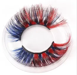 Colored 5D Mink false eyelashes 25mm 17 color thick Eyelashes Luxury Colorful Natural Cosplay Imitated Mink thin eyelashes