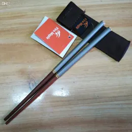 Atacado-2016 Novo Titanium Folding Chopsticks Campismo Mesa de Campismo Ao Ar Livre Picnic Chopsticks Bacchette Cinesi Fogo Maple FMT-T17