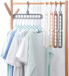 Multi-port roupa cremalheira Flodable multifuncionais mágicos Cabides organizador Saving Espaço Hanger Racks Plastic Scarf cabides LSK204