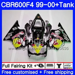 Karosserien Schwarz gelb rot + Tank für HONDA CBR 600 F4 FS CBR 600F4 CBR600F4 99 00 287HM.30 CBR600FS CBR600 F 4 CBR600 F4 1999 2000 Verkleidungsset