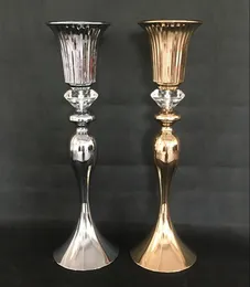 Ny Gratis Frakt DHL FedEx Guld Silver Crystal Wedding Centerpieces Dekoration Vase SN2580