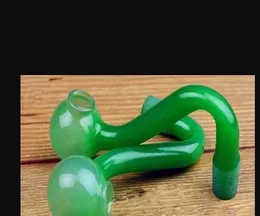 Hookah accessories green porcelain pot Wholesale Glass bongs Oil Burner Glass Pipes Water Pipes Glass Pipe Oil