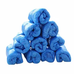 Disposable Shoe Covers Plastic Waterproof Boot Covers Blue Thick Outdoor Rainy Day Shoe Covers Dropshipping