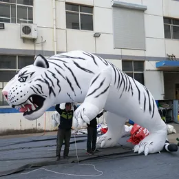 ao ar livre promocional inflável tigre escalada inflável tigre branco com OEM personalizado inflável animais tigre
