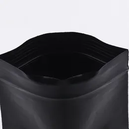 8x12cm(3.25x4.75in) 100pcs New Poly Ethylene Flat Pouch Heat Sealing Black Small Zip Lock Plastic Bags Herb Storage