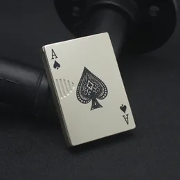 Creative Playing Cards Lighter Gas Windproof Metal Lighter with