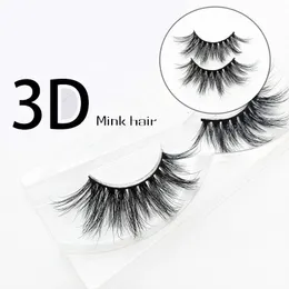 Ny 3D Mink Eyelashes Mink Eyelash Extension Falska ögonfransar Natural Curly Cross Mink Lashes Makeup Tool Fake Eyelash