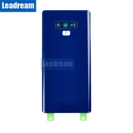 200PCs batteridörr Back House Cover Glasskydd för Samsung Galaxy Not 9 N960 N960A N960F med lim Klistermärke + Kameraobjektiv