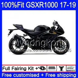 Injektion för SUZUKI GSX R1000 K17 GSX-R1000 GSXR 1000 331HM.64 L7 L8 GSXR-1000 GSXR1000 17 18 19 2017 2018 2019 Försäljning Flat Black OEM Fairing